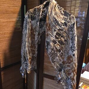 Animal Print Long Scarf